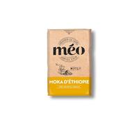 Cafés Méo Moulu Moka d'Ethiopie - en Pack de 8 sachets de 500G - Niveau de torréfaction moyenne