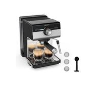 Cafetera Espresso Manual Krups Authentic+ Xp384e10 2 L 15 Bar Con Espumador De Leche