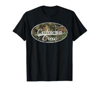 Cafeteria Crew Camouflage Distressed Vintage Design T-Shirt