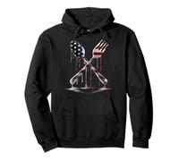 Cafétéria Ouvrier Déjeuner Lady Foodie Drapeau Américain USA Drip Sweat à Capuche