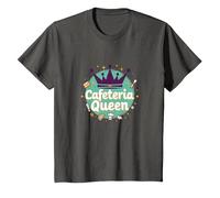 Cafeteria Queen: Humour du Service Alimentaire Royal pour Le déjeuner des Dames T-Shirt, Enfant, Asphalte, 10 Ans