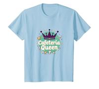 Cafeteria Queen: Humour du Service Alimentaire Royal pour Le déjeuner des Dames T-Shirt, Enfant, Bleu Céleste, 12 Ans