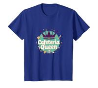 Cafeteria Queen: Humour du Service Alimentaire Royal pour Le déjeuner des Dames T-Shirt, Enfant, Bleu Royal, 10 Ans