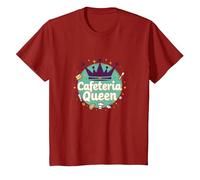 Cafeteria Queen: Humour du Service Alimentaire Royal pour Le déjeuner des Dames T-Shirt, Enfant, Canneberge, 6 Ans