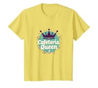 Cafeteria Queen: Humour du Service Alimentaire Royal pour Le déjeuner des Dames T-Shirt, Enfant, Citron, 6 Ans