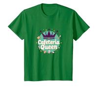 Cafeteria Queen: Humour du Service Alimentaire Royal pour Le déjeuner des Dames T-Shirt, Enfant, Vert Kelly, 4 Ans