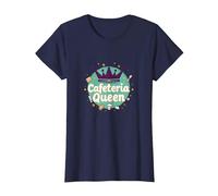Cafeteria Queen: Humour du Service Alimentaire Royal pour Le déjeuner des Dames T-Shirt, Femme, Bleu Marine, 3XL