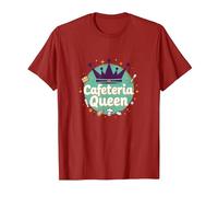 Cafeteria Queen: Humour du Service Alimentaire Royal pour Le déjeuner des Dames T-Shirt, Homme, Canneberge, S
