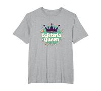 Cafeteria Queen: Humour du Service Alimentaire Royal pour Le déjeuner des Dames T-Shirt, Homme Grandes Tailles, Gris Chiné, 6X Tall
