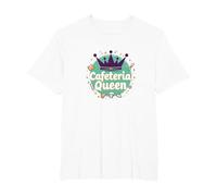 Cafeteria Queen: Humour du Service Alimentaire Royal pour Le déjeuner des Dames T-Shirt, Homme Grandes Tailles, Blanc, 4X Tall