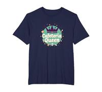 Cafeteria Queen: Humour du Service Alimentaire Royal pour Le déjeuner des Dames T-Shirt, Homme Grandes Tailles, Bleu Marine, 2X Tall