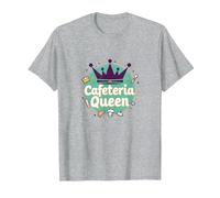 Cafeteria Queen: Humour du Service Alimentaire Royal pour Le déjeuner des Dames T-Shirt, Homme, Gris Chiné, S