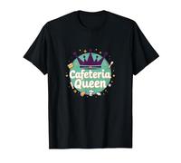 Cafeteria Queen: Humour du Service Alimentaire Royal pour Le déjeuner des Dames T-Shirt, Homme, Noir, 3XL