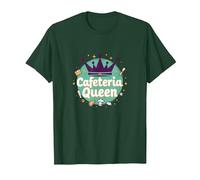 Cafeteria Queen: Humour du Service Alimentaire Royal pour Le déjeuner des Dames T-Shirt, Homme, Vert Forêt, M