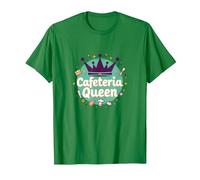 Cafeteria Queen: Humour du Service Alimentaire Royal pour Le déjeuner des Dames T-Shirt, Homme, Vert Kelly, M