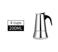 Cafetière,2-4-6-9-12 tasses cuisinière cafetière inox haut italien Moka Expresso Cafeteira Expresso percolateur Moka - Type 200ML