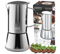 CAMRY Cafetière à induction - Cafetière à induction en acier inoxydable pour 6 tasses - Moka Pot Induction 350 ml - Cafetière classique pour expresso aromatique - Convient à tous les types de