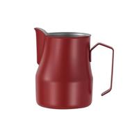Cafetière à cappuccino au lait 304 avec mousseur et tirette en forme de fleur, for barista, idéale for la cuisine les tasses latte(Red,350ml)