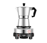 Cafetière à expresso électrique, petite taille, 6/3 tasses, compatible avec tous les types de plaques de cuisson, convient à tous les types de plaques de cuisson (3 tasses)
