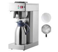 Cafetière à Filtre Commerciale 12 Tasses-Duoku-Carafe Thermique-Cafetière à Verser en Acier Inoxydable pour Restaurant