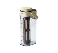 Cafetière à froid conçue pour une utilisation en déplacement, filtre en maille amovible pour garantir le café et le thé glacés sans terre, passe au lave-vaisselle (jaune)