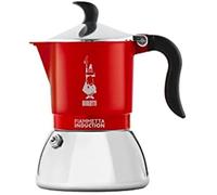 Bialetti Cafetière à induction Fiammetta - 2 tasses (100 ml) - Convient à tous les feux - Rouge