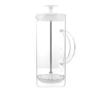 Cafetière à Lait Manuelle en Verre 480ml Couvercle | Borosilicate Transparent, Bec en V et Filtre Fin, Poignée Épaisse, Usage Café et Mousse