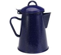Cafetière à main émail 1.2L, théière vintage décor ciel étoilé bleu