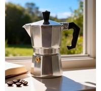 Cafetière à moka classique de 6 tasses, cafetière cubaine en aluminium pour cuisinière électrique en céramique, portable pour une infusion facile