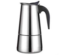 Cafetière à moka en acier inoxydable, 2/4/6/9 tasses, percolateur à expresso compatible avec cuisinière à induction, soupape de sécurité, poignée résistante à la chaleur (450 ml)