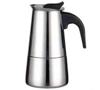 Cafetière à moka en acier inoxydable, conçue pour une infusion sûre et savoureuse, poignée ergonomique pour une utilisation confortable dans n'importe quelle cuisine (100 ml)