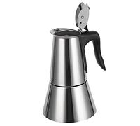 Cafetière à percolateur électrique, 480W 300ML Machine à café en acier inoxydable à arrêt automatique Percolateur à café détachable avec boîte à poudre de café à petit trou, poignée isolante