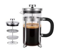 Cafetière à Piston, 600ML French Press, Cafetière à Presse Française | Verre Borosilicaté Résistant à la Chaleur et Acier Inoxydable, Pièces Amovibles Compatibles Lave-Vaisselle
