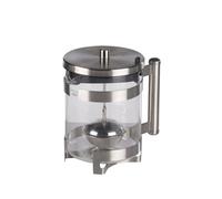 Cafetière à piston - ALPINA - 1 litre - Acier brossé - Filtre remplaçable - Café moulu