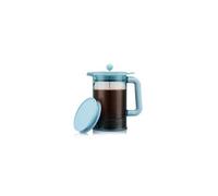 Bodum Cafetière à piston Bean Set Hot & Cold Brew 1,5 L – 12 tasses – avec couvercle – Bleu