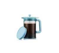 Bodum Cafetière à piston Bean Set Hot & Cold Brew 1,5 L – 12 tasses – avec couvercle – Bleu