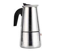 Cafetière à Piston, Cafetière Italienne en Acier Inoxydable Réutilisable avec Poignée en Bakélite Moka Express pour Maison, Bureau,.(200ml)