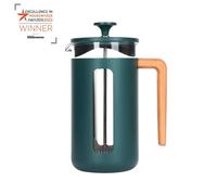 La Cafetière Pisa Cafetière à piston en acier inoxydable, 8 tasses, vert, coffret cadeau