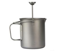 Cafetière à piston portable de 750 ml pour café et thé infusés à la main, poignée pliable, filtre en acier inoxydable, Pi d'extérieur