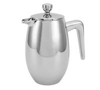 Cafetière à Presse Française en Acier Inoxydable 304, Bec en Forme de U à Double Paroi avec Piston Semi-automatique pour Brassage de café et de thé à Domicile (350 ml)
