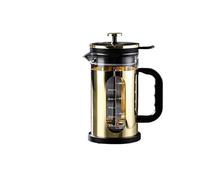 Cafetière À Pression Française De 1000ml Avec Filtre En Acier, Cafetière En Verre Borosilicate Résistant À La Chaleur, Pot De Brassage, Outils Barista(Luxury gold color)