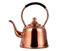 Cafetière à thé 2 L avec poignée supérieure en cuivre rétro enveloppée pour plaque à induction, cuisinière à gaz, camping