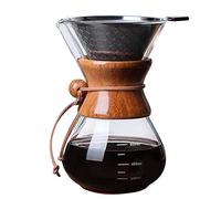 Cafetière à verser, Filtre à Café Manuelle, Versez Sur La Cafetière, Cafetière en Verre Haute Résistance à la Chaleur Pour la Maison, le bureau, le camping, 20 oz / 600 ML (4 tasses)