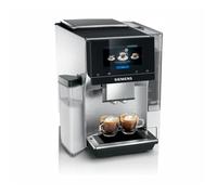 SIEMENS, machine à café à grain automatique, EQ700, écran iSelect, coffeeWorld, Cold Brew, Slow Brew, bac à lait, adaptateur briques de lait, Home Connect, acier inoxydable, blanc, TQ715R03 integral
