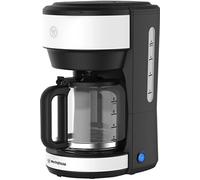 Cafetière - Café filtre - Avec pichet en verre - 10 tasses de café - Avec filtre réutilisable - Blanc