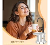 Cafetière | Cafetière Compacte,Bouilloire À Tube En Aluminium De Grade Alimentaire Facile D'Utilisation Pour Débutants Pour Maison Cuisine Jardin Extérieur Camping Voyage Pique-Nique