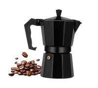 Cafetière - Cafetière portable en d'aluminium avec valve de sécurité | Cafetière italienne classique pour camping, céramique, gaz, alcool, latte, cappuccino, maison, bureau,