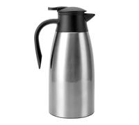 Cafetière chaude en acier inoxydable, gardien de carafe à double vide 2L à vide, double cafetière en métal pour boissons chaudes et froides pour le bureau et la maison