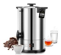 Cafetière Commerciale 150 Tasses, Urne à Café 15 L/3,96 Gal Distributeur électrique De Boissons Chaudes Avec Robinet Anti-goutte, Puissance 1500w Pour Infusion Rapide, Conserve La Chaleur