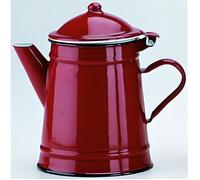 IBILI Cafetière conique 9102-0.50-6 en acier émaillé vitrifié rouge 0,5 L